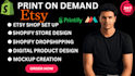 create a premium print on demand shopify store, etsy pod,