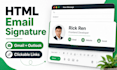 create a clickable HTML email signature