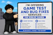 review and playtest your roblox games