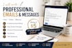 write professional emails and messages in english
