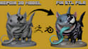 fix stl file repair 3d model mesh cleanup modify character head bust 3d printing