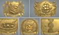 do cnc design, pendant 3d jewelry, 3d coin model, bas relief medallion step file