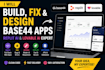 build base44 app, base44 bug fixing, replit ai, bolt, lovable ai developer