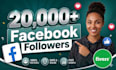 get you 20,000 facebook USA followers high quality service