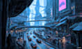 create a cyberpunk futuristic city