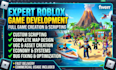 build roblox game, develop roblox game, make roblox scripts, full game, code