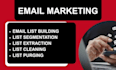 do email list building, segmentation, extraction, cleaning and list purging