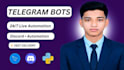 develop a custom telegram bot for automation using python