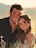 couple portrait wedding portrait illustration