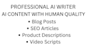 write high quality website content and scripts using ai