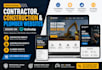contractor website godaddy, construction company website design, plumber website