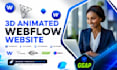 interactive 3d animated website webflow threejs webgl gsap 3d spline webflow