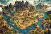 fantasy map illustration arts