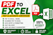 convert PDF to excel or word professionally