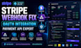 fix stripe webhook, oauth and payment integration issues