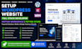 setup wordpress website full stack developer notion workspace peptide store