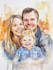 make watercolor family portrait