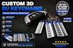 create and ship your custom european plate keychain
