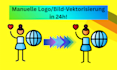 manually vectorize your graphic in a few hours