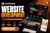 redesign squarespace website into a modern professional website, squarespace