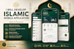 build ai featured islamic app, quran app, hadith, prayer time app, learning app