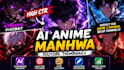 create high CTR ai anime, manhwa recap youtube thumbnails