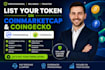 list your token on coinmarketcap coingecko and crypto exchanges