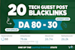 publish a technology guest post with tech backlinks