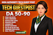 publish a technology guest post with tech backlinks