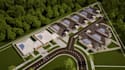 render realstate housing,site plan for residential development,community layout