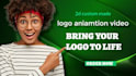 produce a 2d custom logo animation and intro