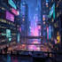 do cyberpunk sci fi futuristic city