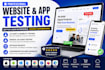 do professional website testing, UX audit and mobile app QA testing