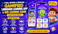 develop gamified language learning app and kid learning game like duolingo