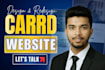 do carrd website design, redesign carrd website and carrd landing page design