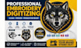 do embroidery digitizing logo and image to dst pes emb jef patch design fast