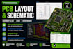 design pcb layout pcb circuit schematic pcb board and  generate gerber file