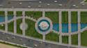 develop urban park masterplan,community recreational, aerial landscape rendering