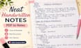 create neat aesthetic handwritten notes from PDF or images