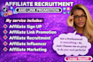 recruit targeted affiliates to grow your affiliate program