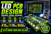 design led pcb and led driver circuit with gerber files