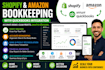 do shopify or amazon bookkeeping with quickbooks integration