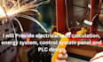 provide electrical load calculation, energy system, control system panel and plc