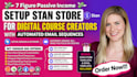 create a converting stan store sales funnel for digital products email sequences