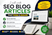 write SEO optimized blog posts and articles