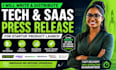 write high impact tech startup press release and distribute for product launch