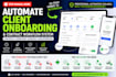 build automated client onboarding contract automation website signing system
