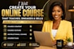create online course, instructional course, course content, course plan, lesson