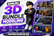 do roblox bundle rigging, character modelling, hat modelling, dynamic head