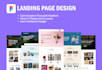 design a high converting responsive landing page UI for you